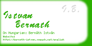 istvan bernath business card