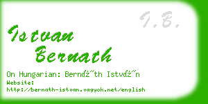 istvan bernath business card